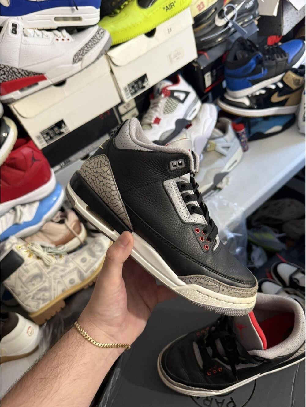 Jordan retro 3 black cement sz 7y